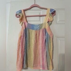Size L rainbow top